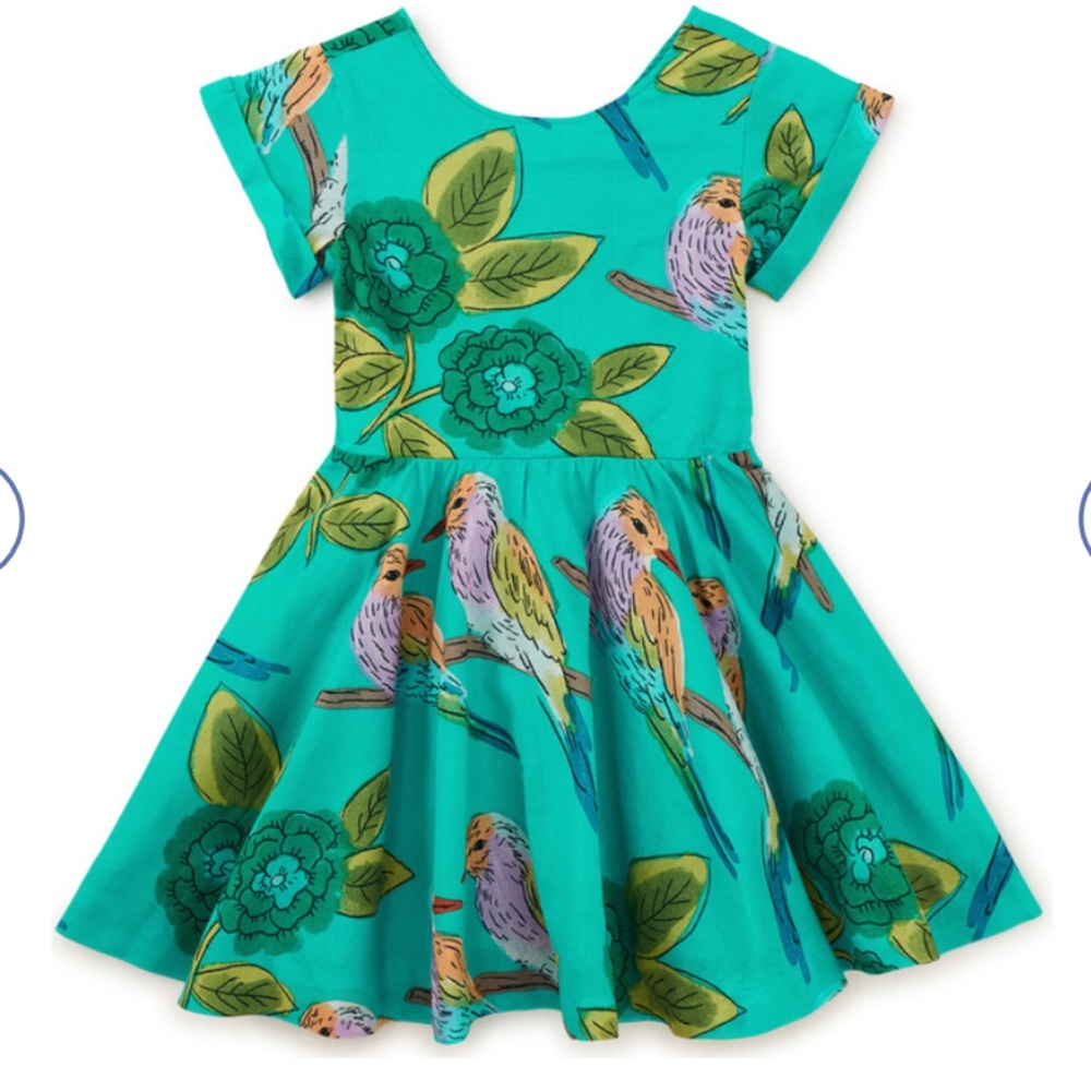 Tea Collection Girls Button Back Skirted Dress